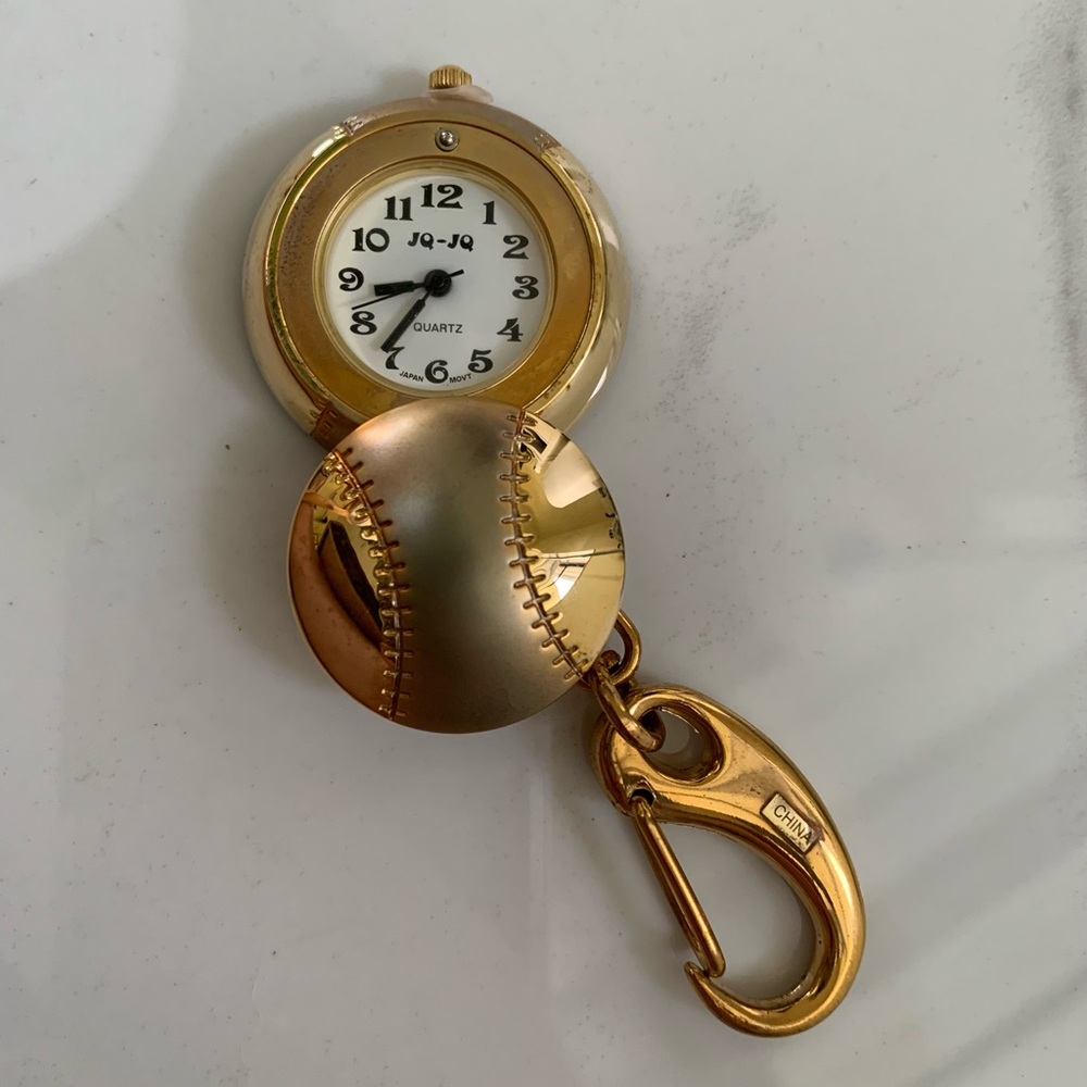 NEW JQ-JQ Watch Keychain Baseball Two Tone
